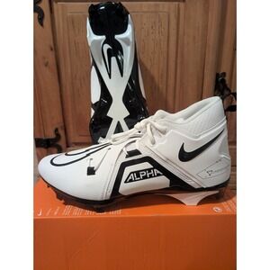 Nike Alpha Menace Pro 3 Cleats White Black DH3292-100 Men's Size 16 Wide |...